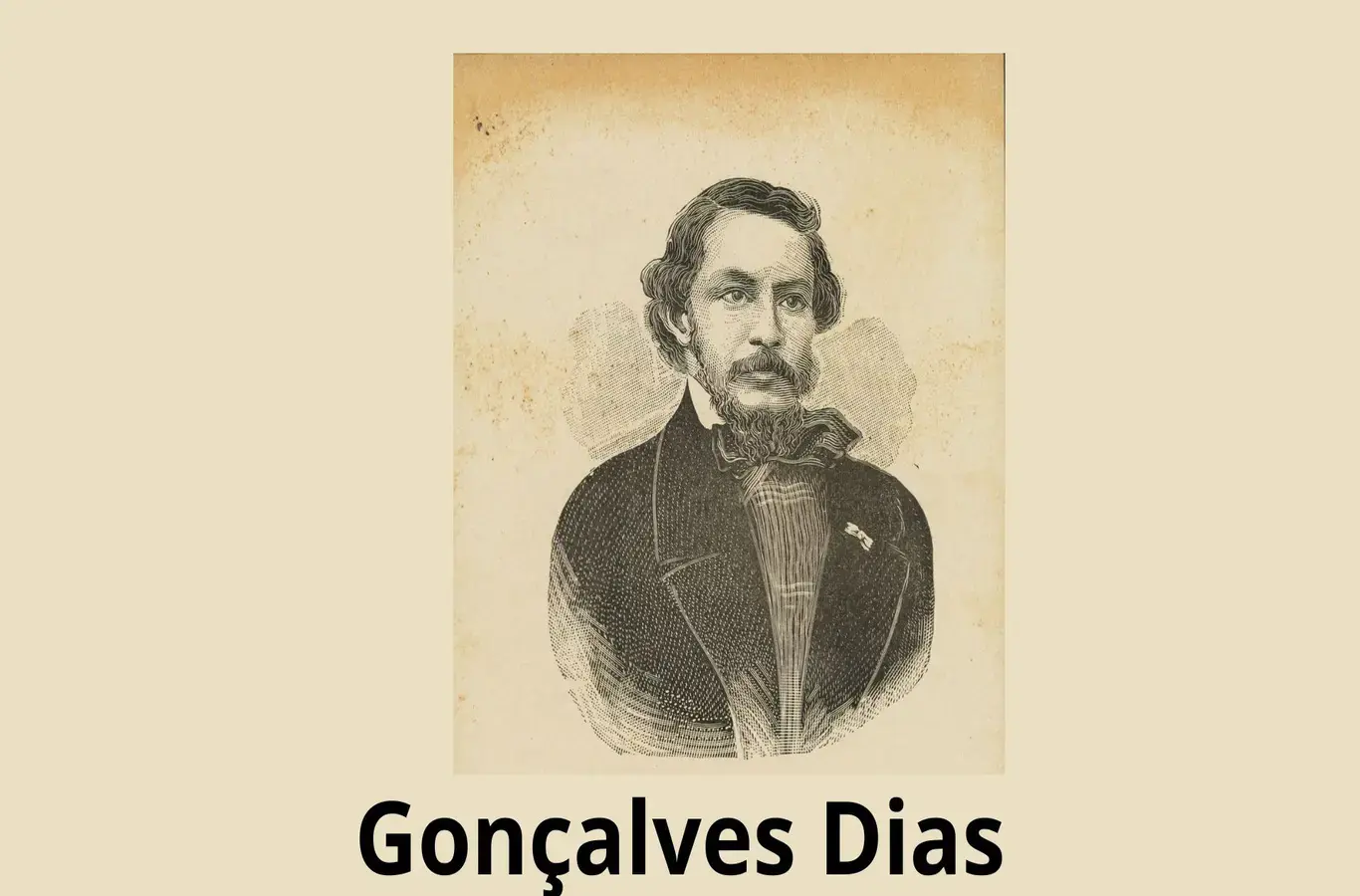 foto de Gonçalves dias para ilustrar texto com questões da 1º geração do romantismo