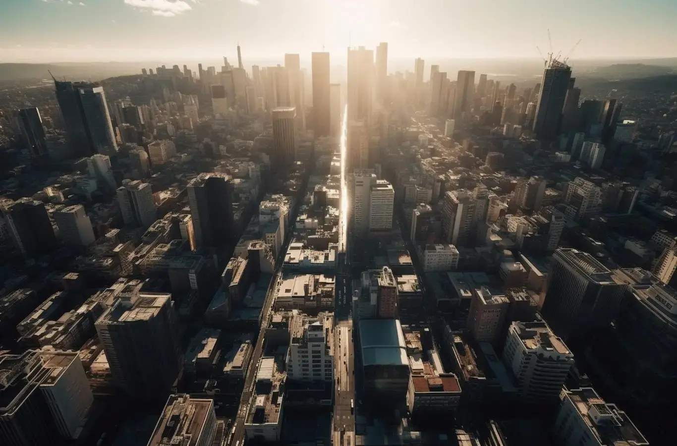 imagem de uma cidade grande para ilustrar texto sobre questões sobre urbanização