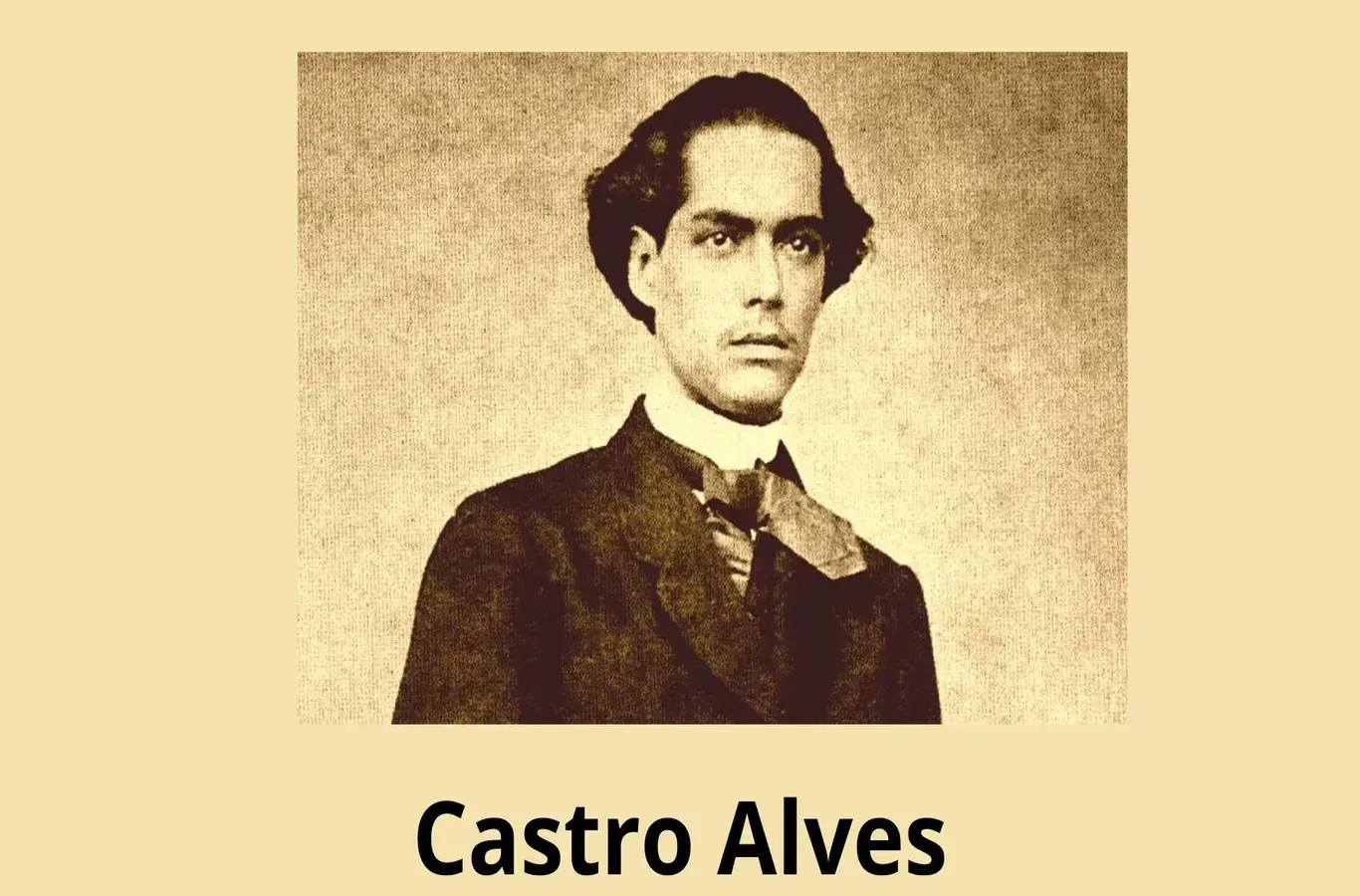 Foto de Castro Alves para ilustrar texto com questões da 3 geração do romantismo