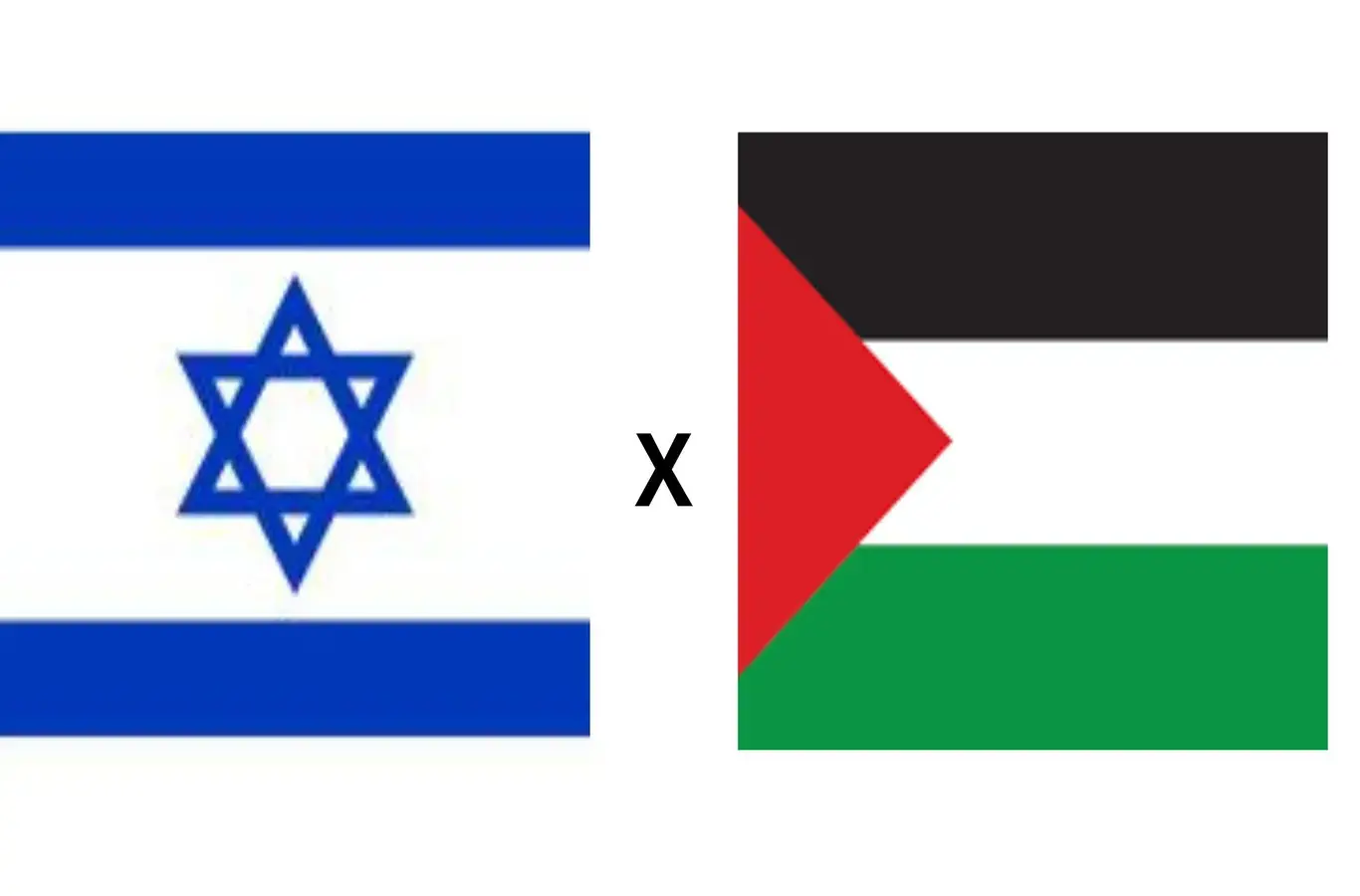 bandeira de Israel e da palestina para ilustrar texto sobre conflitos no oriente médio