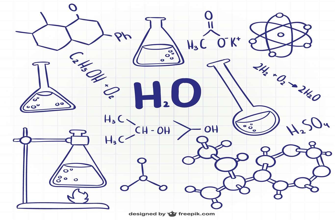 Elementos químicos para ilustrar o texto como fazer balanceamento das equações químicas