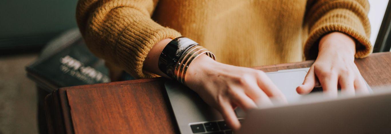 pessoa pesquisando em um notebook sobre doenças causadas por protozoários